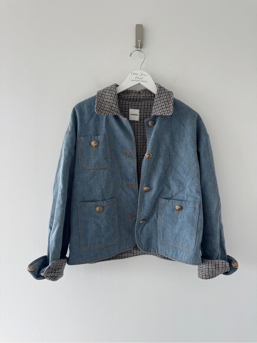 SANDRO Elias Denim Jacket 38 - Picture 5 of 10